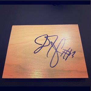 James Harden autographed hardwood floor